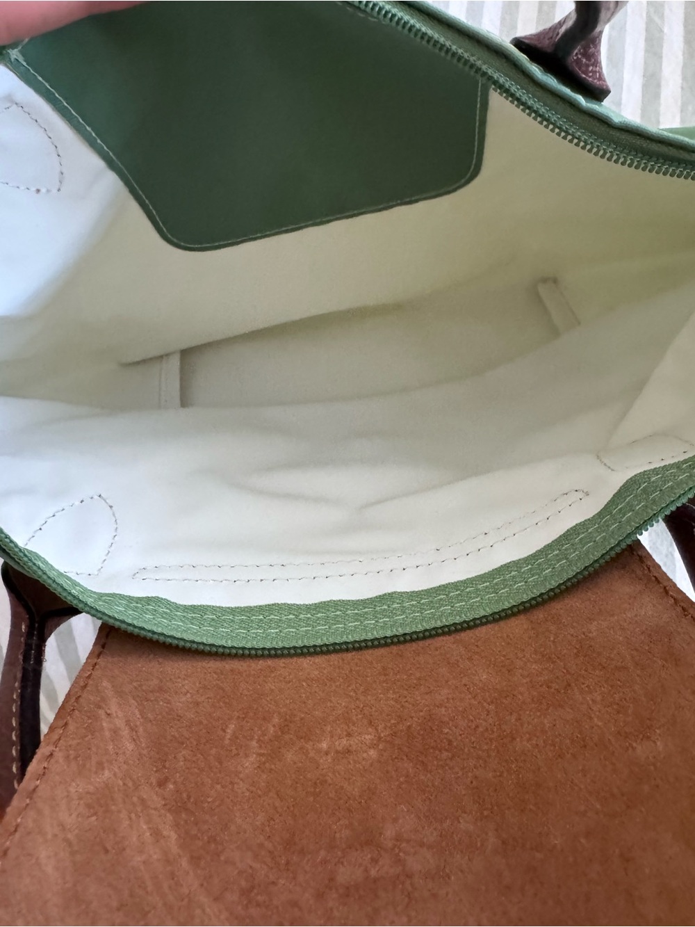 Longchamp Sage Green Handbag - Picture 3 of 4